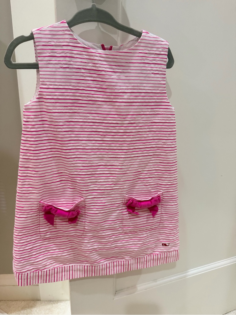 Vineyard Vines Pink and White Striped 2T Dress
